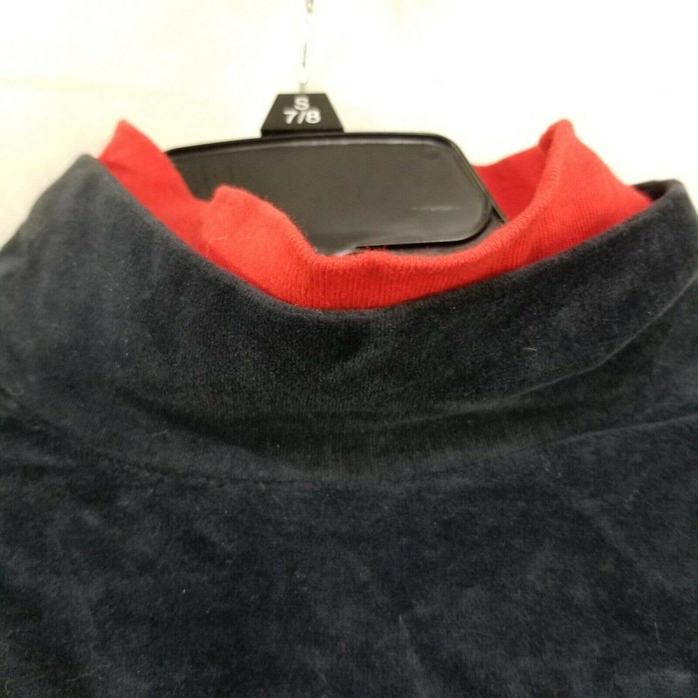 Vintage 80'S Retro Velour Color Block Sweater Sweatshirt Marissa Jamesway M NOS - Picture 2 of 12